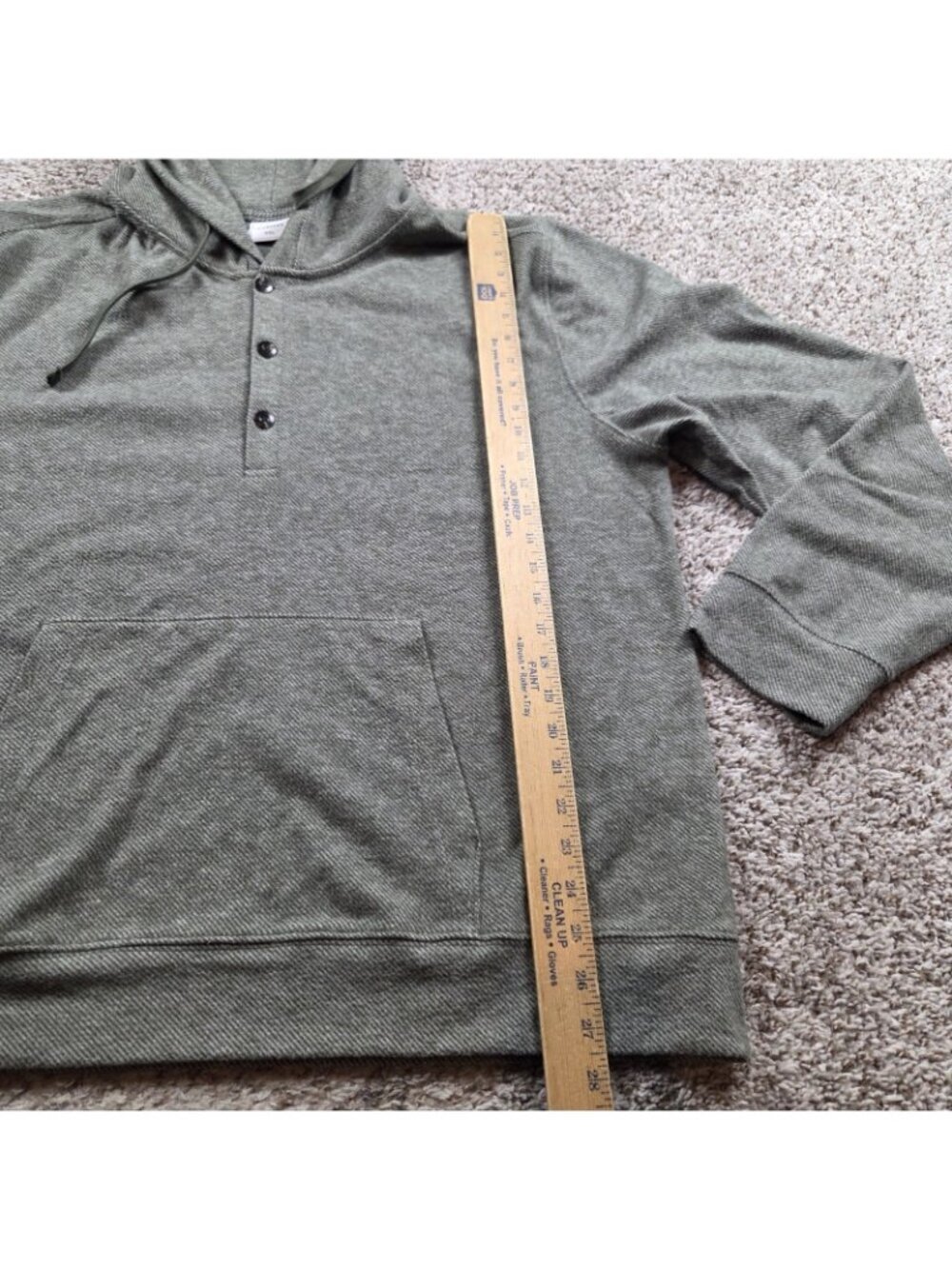 7 Diamonds Hoodie Henley Mens 2XL Stripe Polyester Blend Soft Pullover - Picture 4 of 6